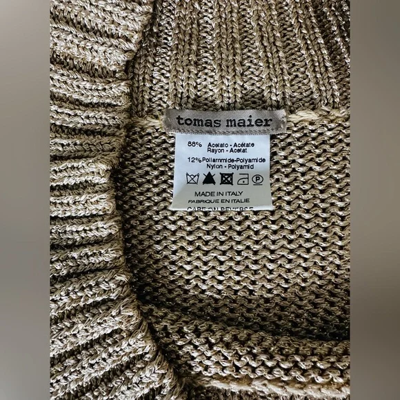 Gold Knit Sweater with pockets - Picture 5 of 9